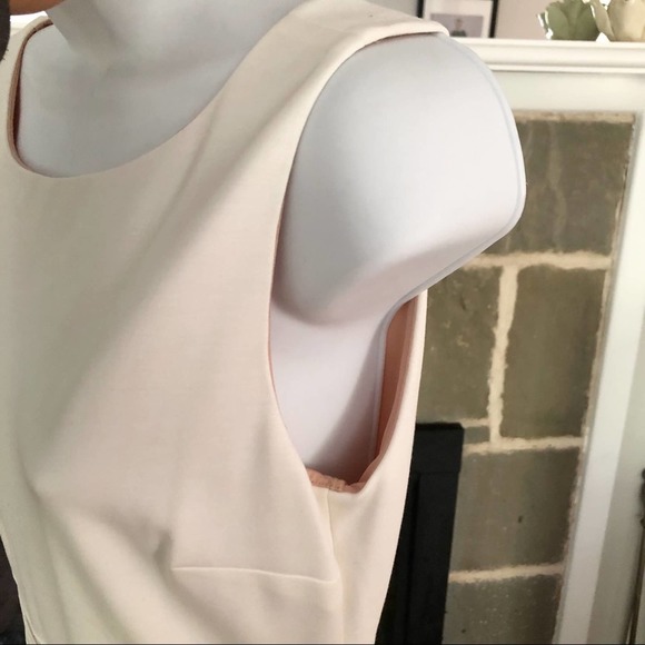 ERIN FETHERSTON | Tessa White Mesh Nude Dress 6 Flounce Mesh - Picture 6 of 11